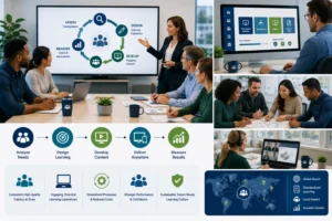 Employees participating in technical training, eLearning development, and workforce learning initiatives designed to improve knowledge transfer and training scalability.