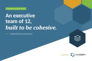 An executive team of 12, built to be cohesive. TRAINSMART customer success story: Cohesive Team Building Training For Executive Leadership Team.